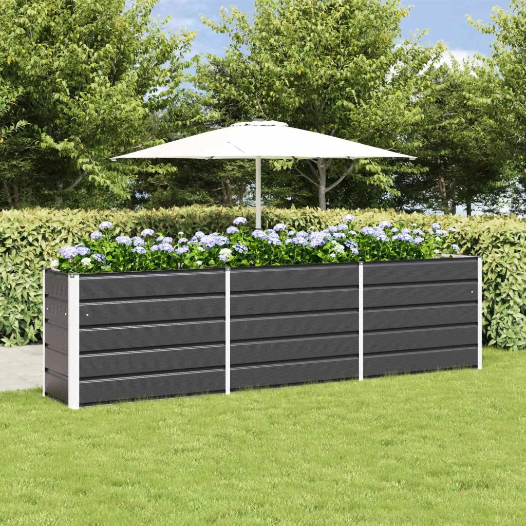 Fioriera Antracite 290 x 50 x 75 cm Acciaio zincato
