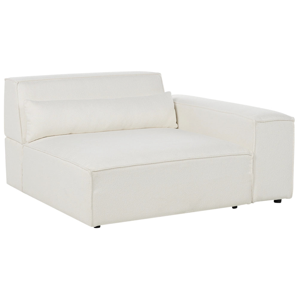 Divano componibile a 2 posti Divano componibile in bouclè bianco con gambe nere Soggiorno moderno