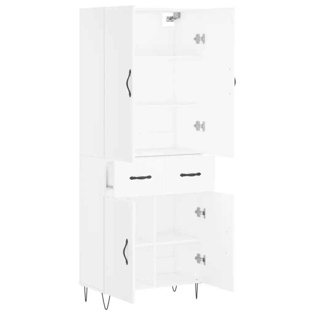 Credenza Bianca 69,5x34x180 cm in Legno Multistrato 3198177