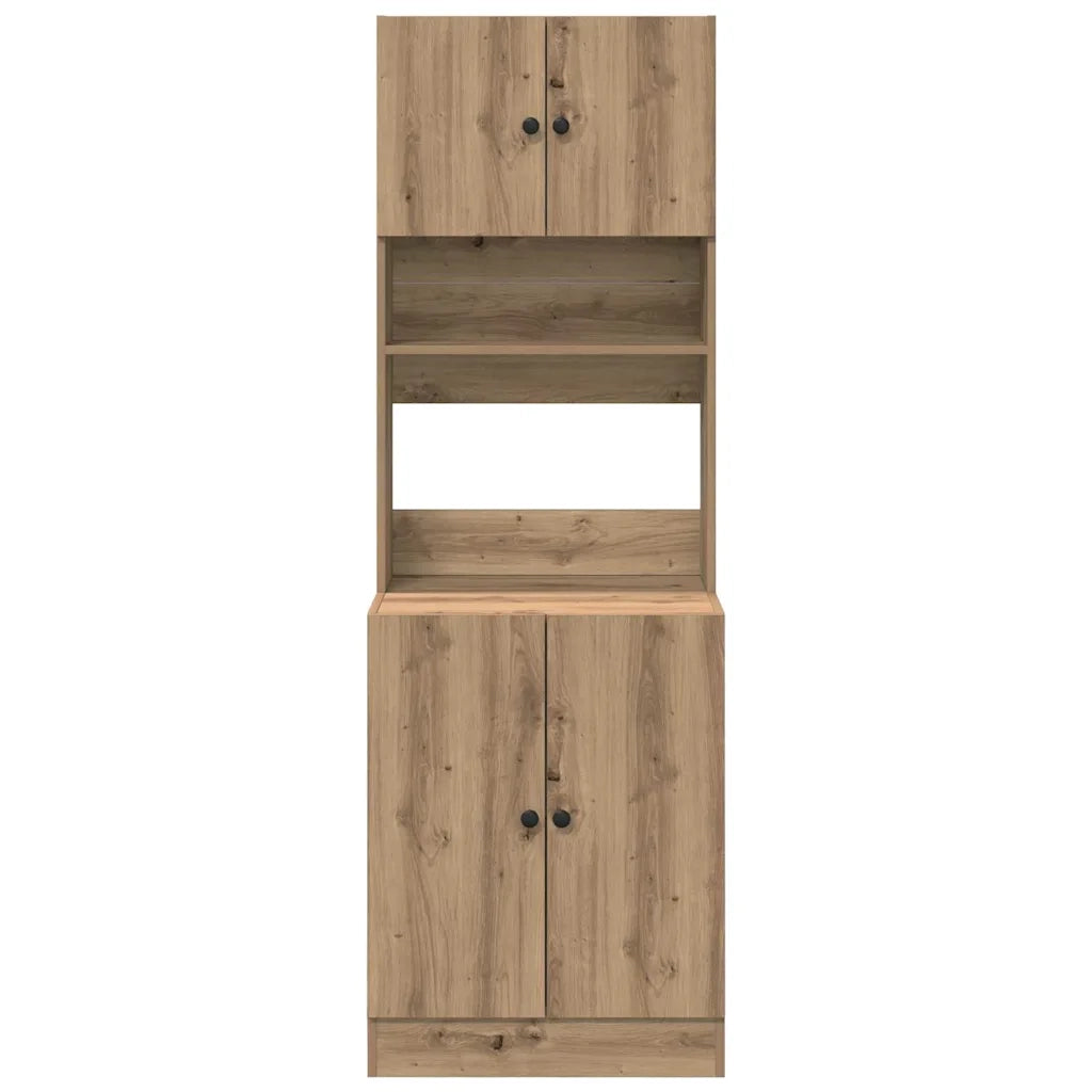 Credenza da cucina 2 pz-Set di 2 Buffet-Armadio da cucina Rovere artigianale 60 x 50 x 180 cm