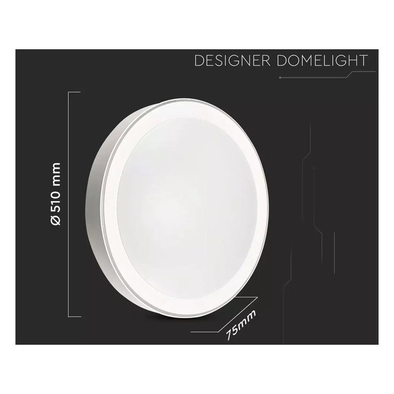 Plafoniera A Led Da Soffitto CCT 3 in 1 Rotonda 60W D510mm Dimmerabile Con Telecomando Incluso SKU-2114751