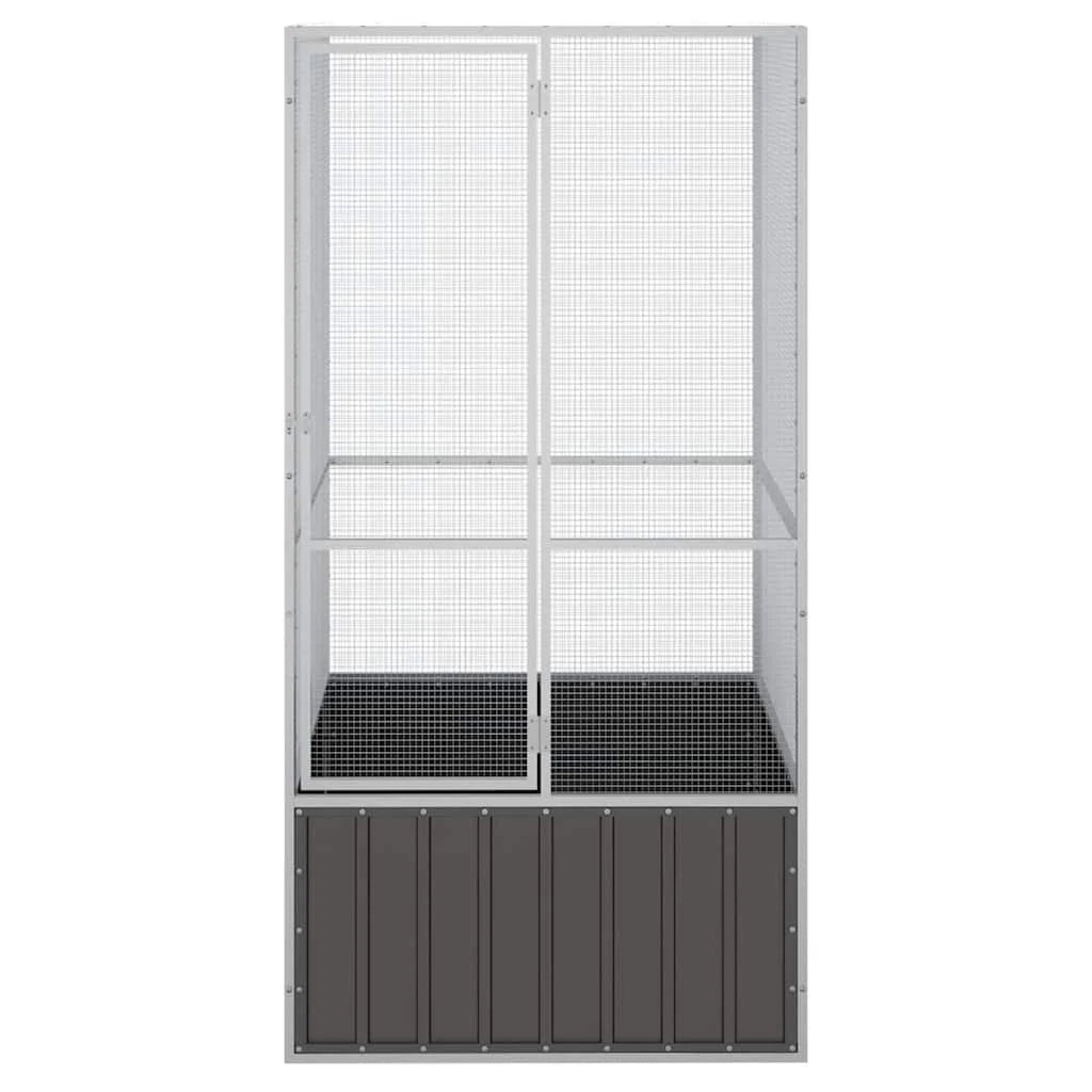 Gabbia per uccelli 111 x 107 x 211,5 cm acciaio zincato antracite 02_0041699