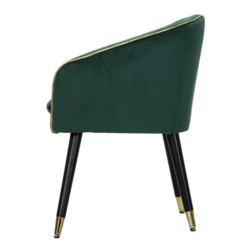 Poltrona VKH319, Verde, Legno, 62x58x78 cm