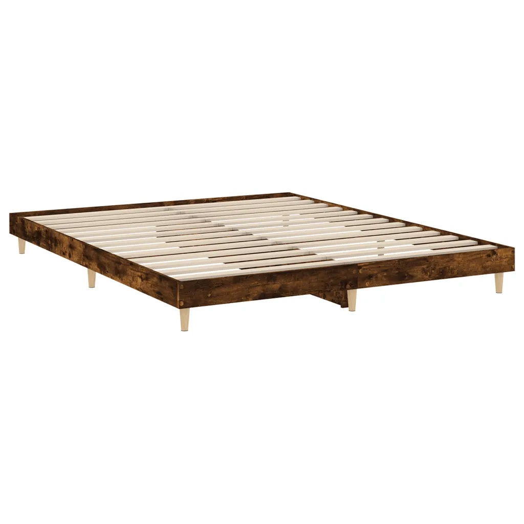 Giroletto senza Materasso Rovere Fumo 200x200 cm in Truciolato 832010