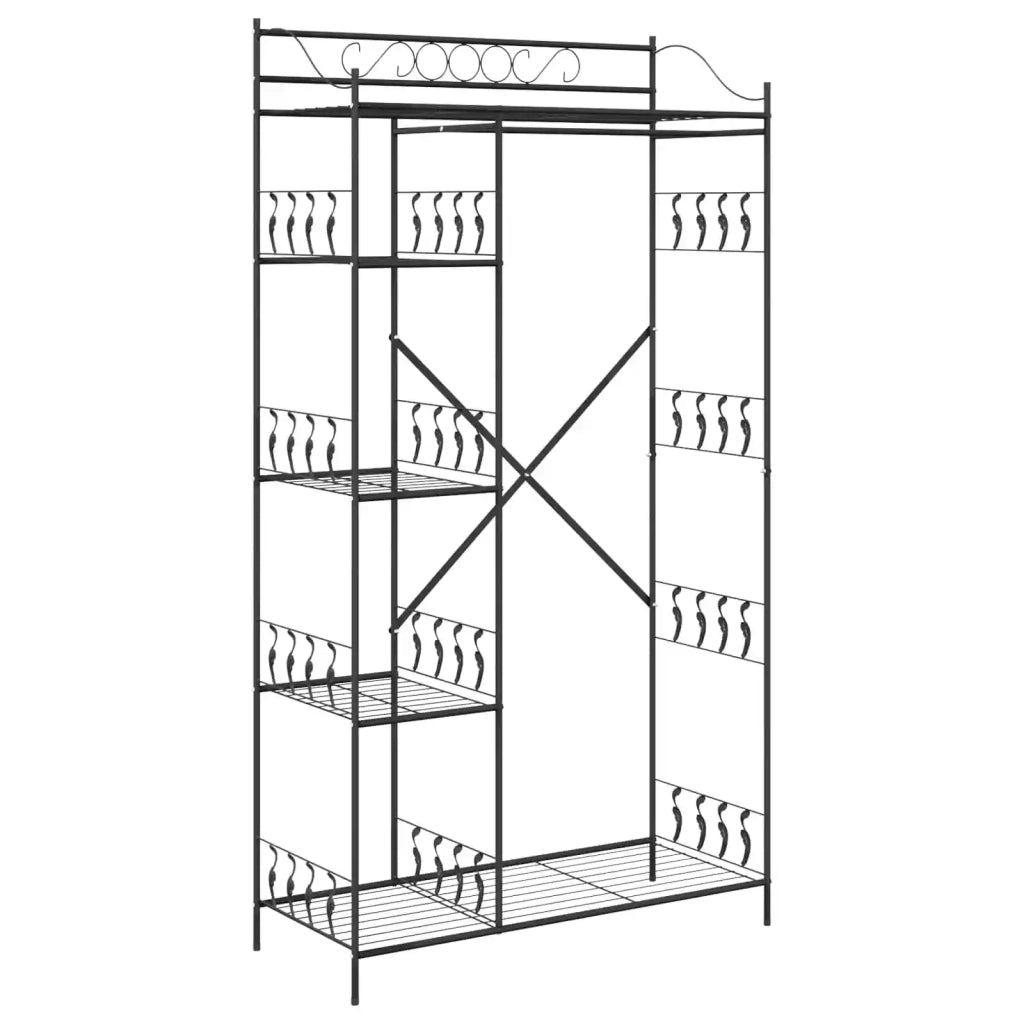 Armadio Aperto con lo scaffale Nero 101 x 43 x 188 cm Acciaio CFW9781852