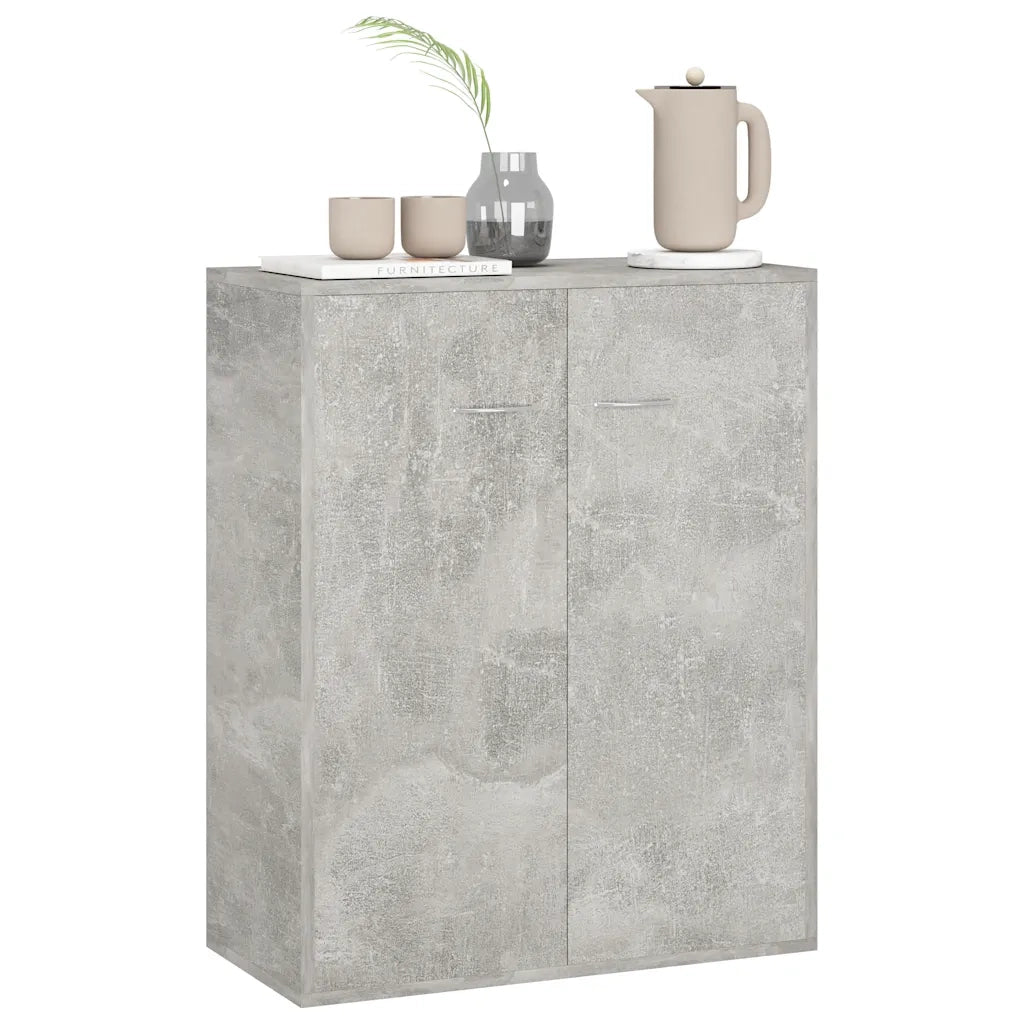 Credenza Grigio Cemento 60x30x75 cm in Legno Multistrato 800733