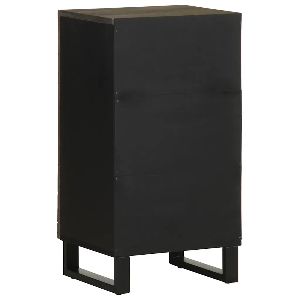 Credenza-Buffet-Armadio da cucina Nera 40x33x75 cm in Legno Massello di Mango 270954