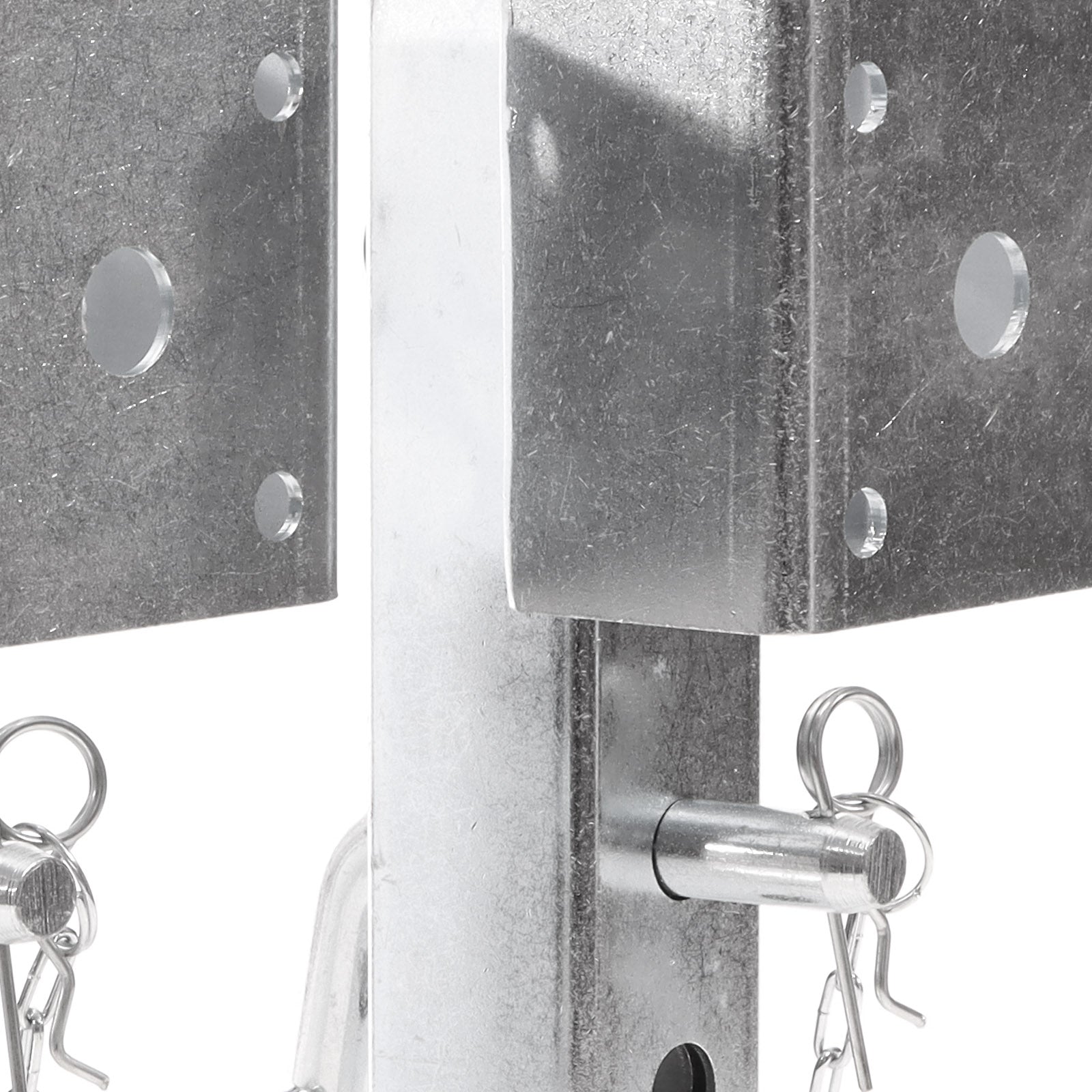 Set 2 piedi stabilizzatori per rimorchi roulotte 350mm, orientabili max 1300kg