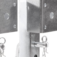 Set 2 piedi stabilizzatori per rimorchi roulotte 350mm, orientabili max 1300kg