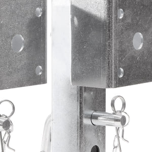 Set 2 piedi stabilizzatori per rimorchi roulotte 350mm, orientabili max 1300kg