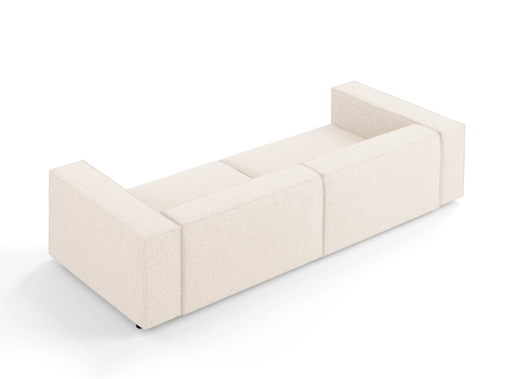 Cosmopolitan Design - Divano "Arendal" 4 posti in ciniglia beige chiaro 