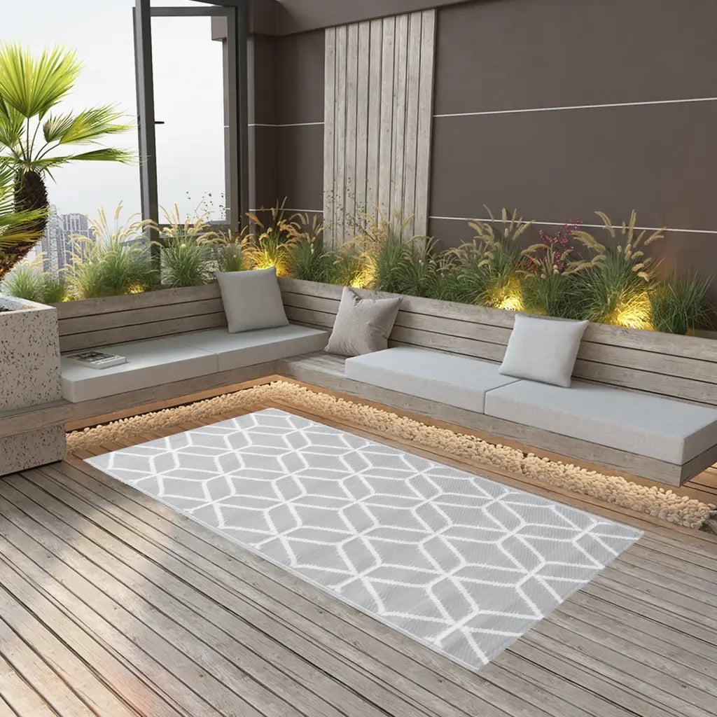 Tappeto da Esterni ARAKIL Grigio 120x180 cm in PP CFW5763815