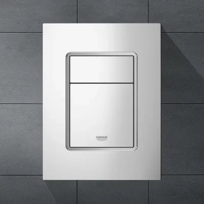Sistema di scarico wc Grohe da incasso con placca bianca