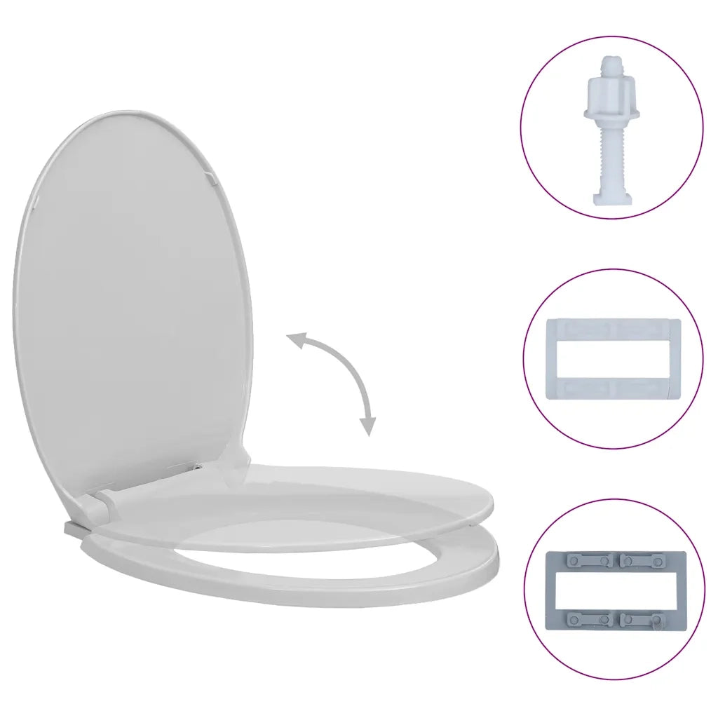 Tavoletta WC a Chiusura Morbida Grigio Chiaro Ovale CFW8638191