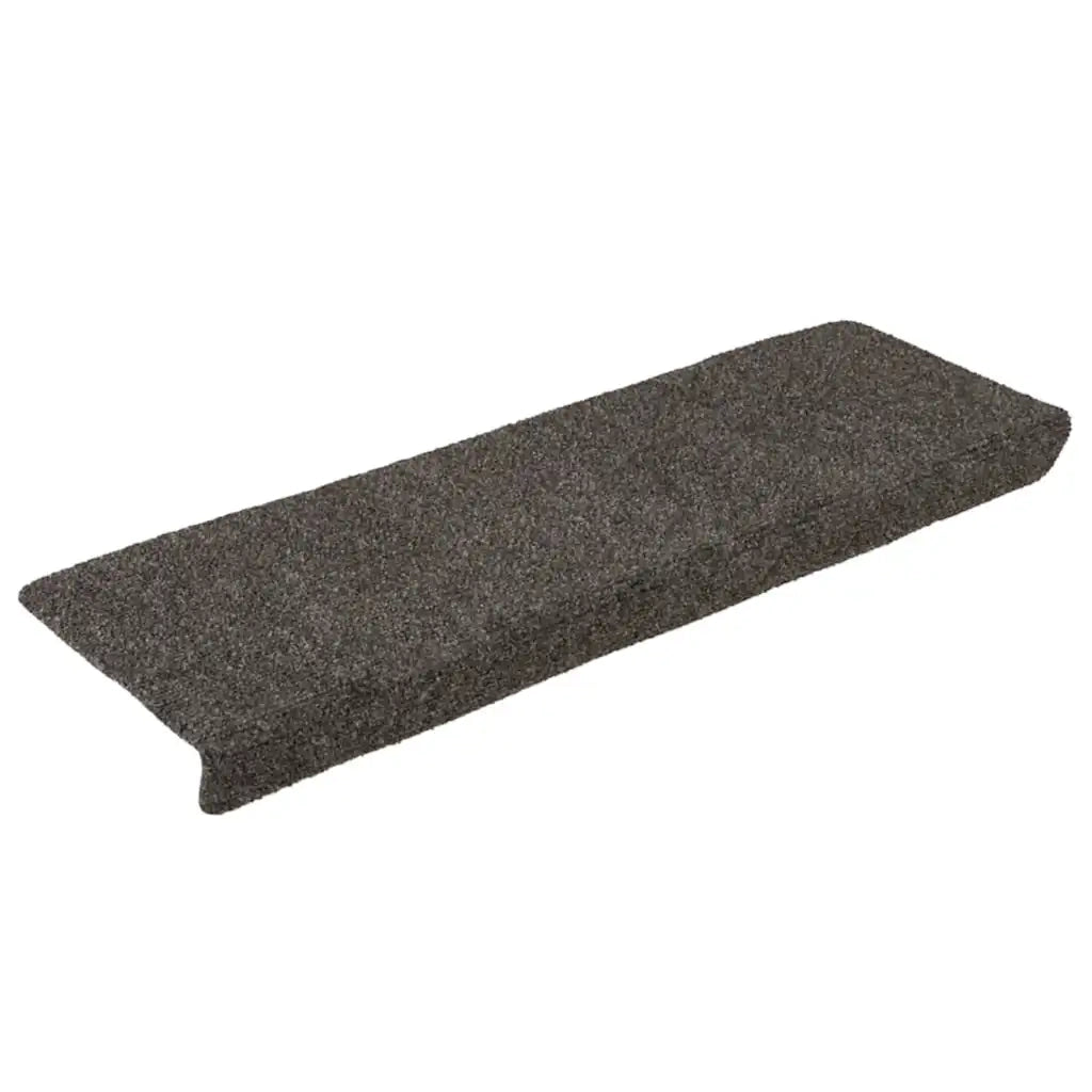 Tappetini per scale autoadesivi 15 pz 65x21x4 cm Antracite Bordo rettangolare 326189