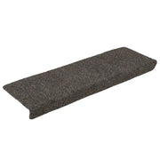 Tappetini per scale autoadesivi 15 pz 65x21x4 cm Antracite Bordo rettangolare 326189