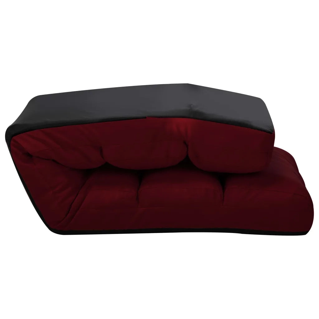 Sedia a Sdraio da Terra Pieghevole Rosso Vino in Similpelle cod mxl 63778