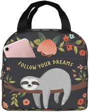 Tas daunie portatile con panda, borsa compatta, contenitore da pranzo riciclabile per scuola, ufficio e lavoro