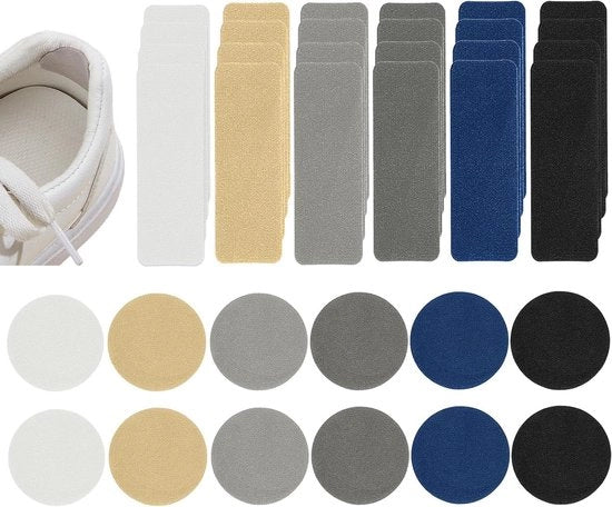 Set di Pannelli Autoadesivi per Riparazione Scarpe - 36 pezzi in 6 Colori