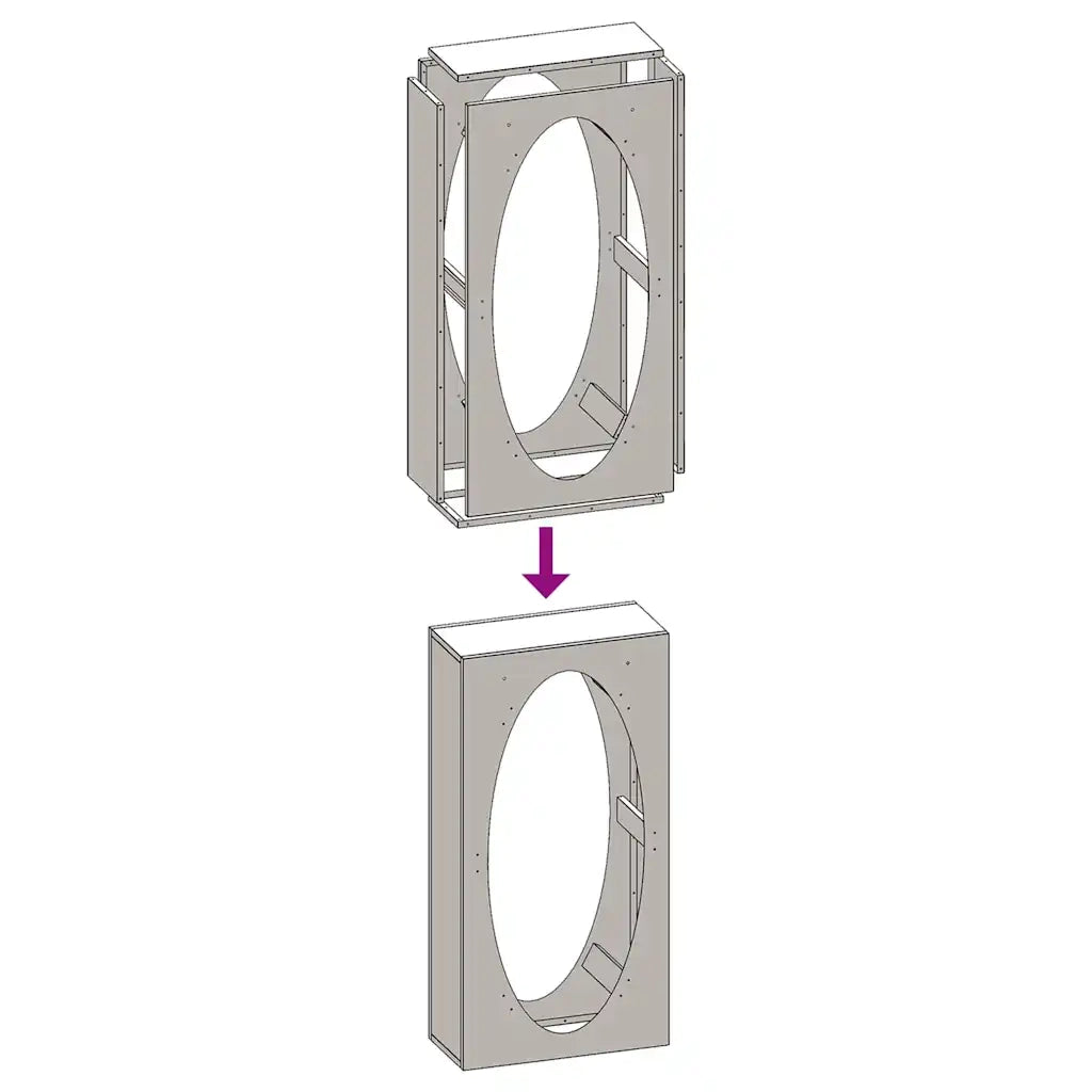 Rastrelliera per Legna da Ardere Nera 50x23x100 cm CFW5721541