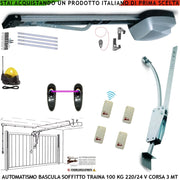 BASCULANTE CONTRAPPESI 100 KG MOTORE 220/24 V AUTOREVERSE 4 RADIOCOMANDI ARCHETTO FOTOCELLULE FARO ANTENNA