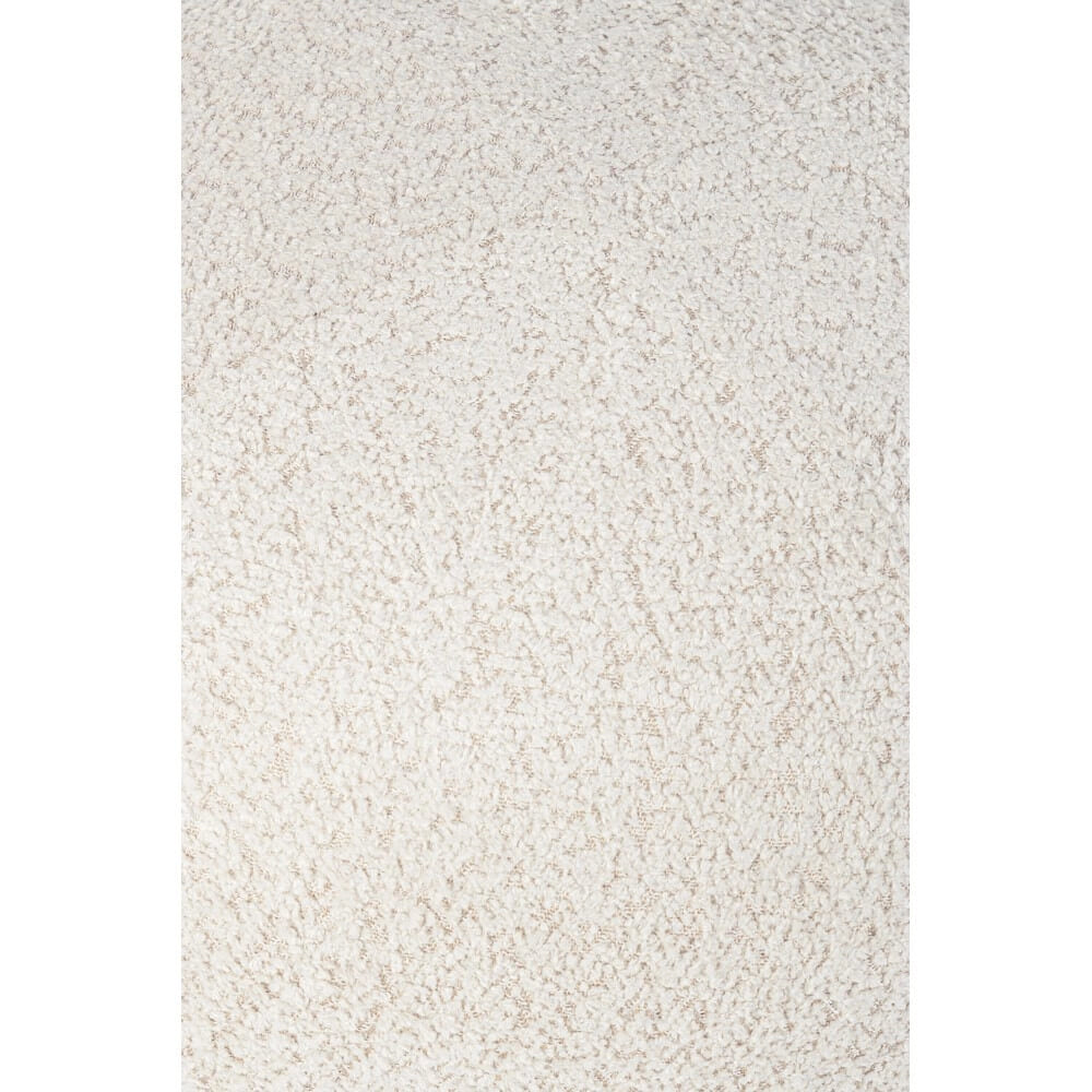 Sgabello imbottito in tessuto bouclé con gambe in legno - SIENNA