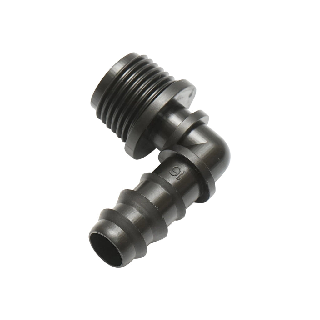 Gomito per tubo di gocciolamento da 16mm x 1/2 Breckner Germany