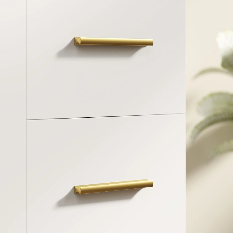 Mobile sottolavabo bagno bianco con 2 ripiani e 3 cassetti, MDF e truciolare, 70 x 30 x 65 cm
