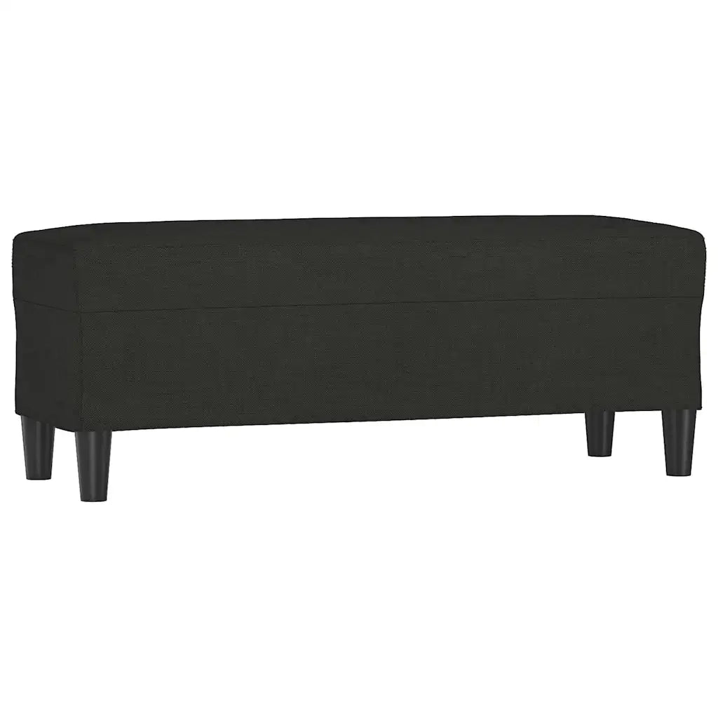 Panca-Sgabello Nera 100x35x41 cm in Tessuto 405252