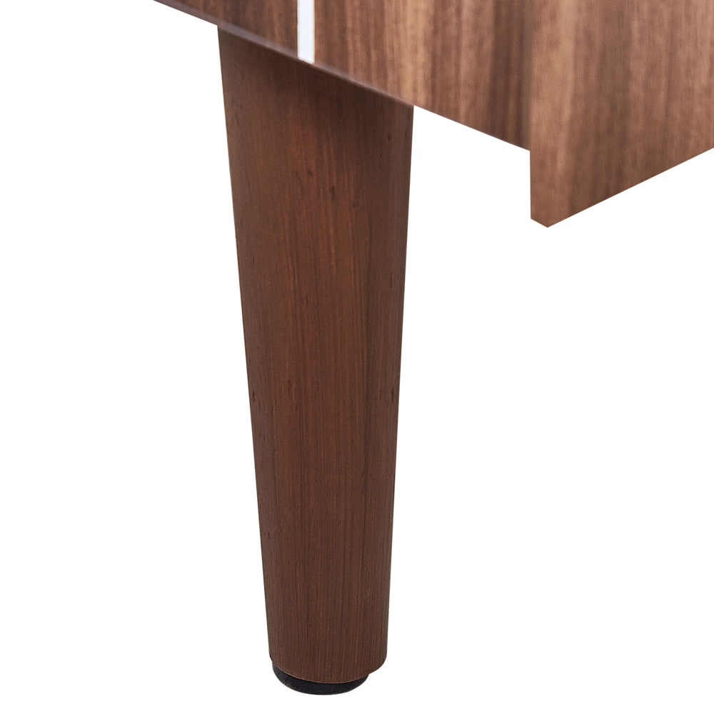 Mobile TV in colore legno scuro con 2 scomparti e 2 ripiani stile retrò soggiorno camera da letto