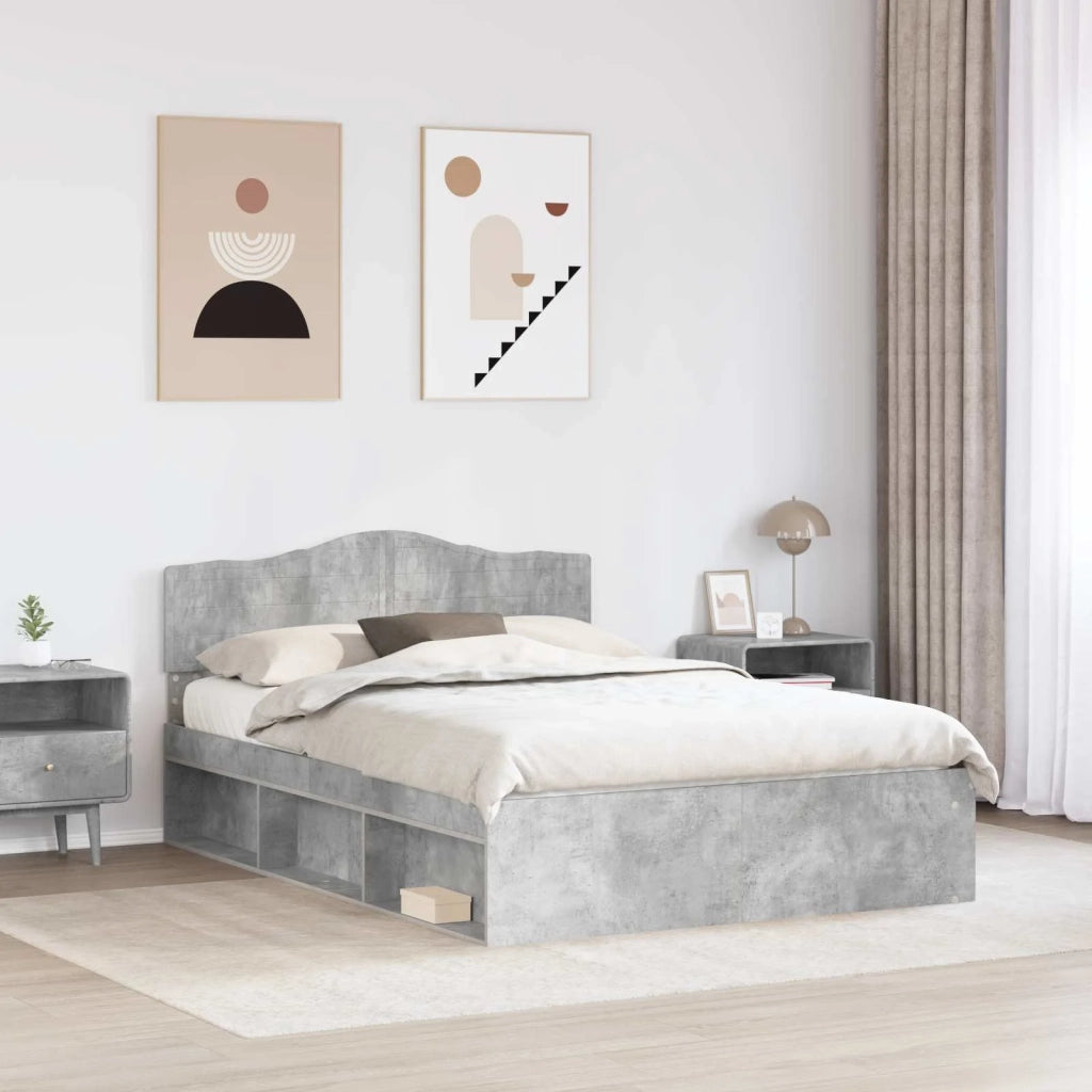 Struttura del letto Calcestruzzo 140 x 200 cm Pino massello 3412892