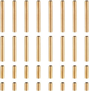 32 pezzi di fili di alluminio in acciaio inossidabile dorati - 4 misure - rivestimento ionico (IP) - per bracciali e gioielli DIY - fili di alluminio in acciaio inossidabile