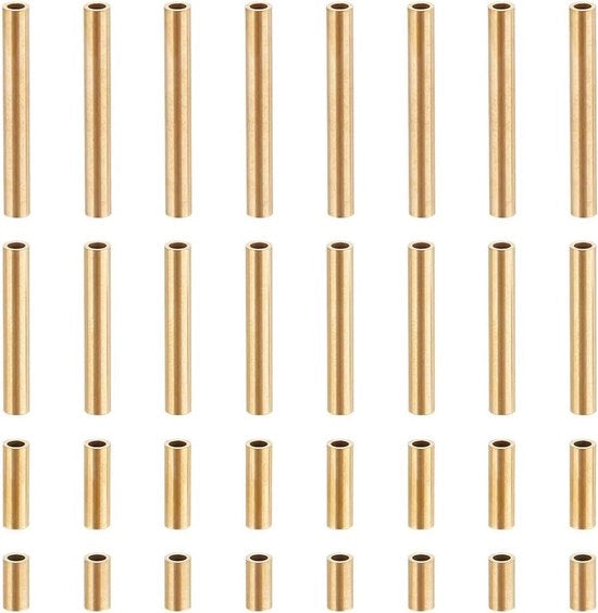 32 pezzi di fili di alluminio in acciaio inossidabile dorati - 4 misure - rivestimento ionico (IP) - per bracciali e gioielli DIY - fili di alluminio in acciaio inossidabile