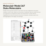 Struttura Molecolare Modello 267 Pezzi - Modello di Struttura Organica/Inorganica - Kit Chimico Molecolare - Plastica Sicura e Ecologica - Adatto per l'Istruzione - Set di Costruzione Molecolare
