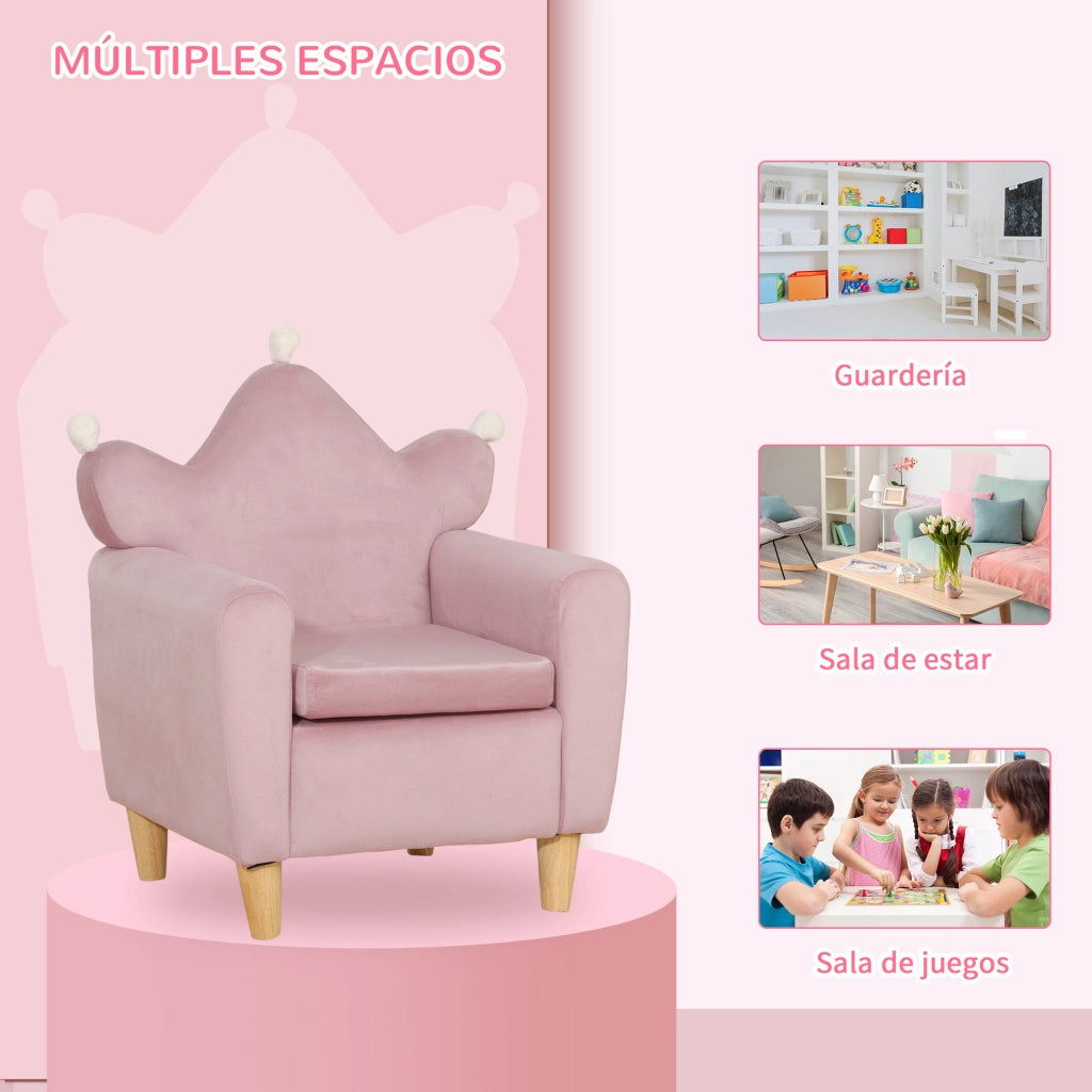 Poltrona Bambini ¨C zephmum ¨C Rosa 50x42x58 cm