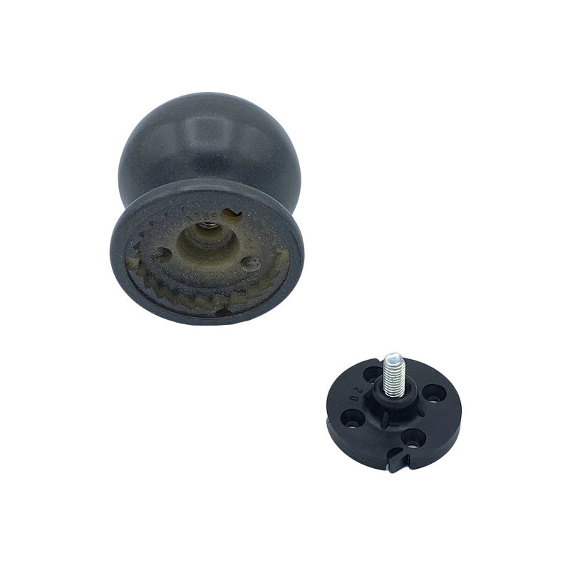 Pomolo fisso per porta SAGUATTI 869/70YAB in alluminio grigio opaco