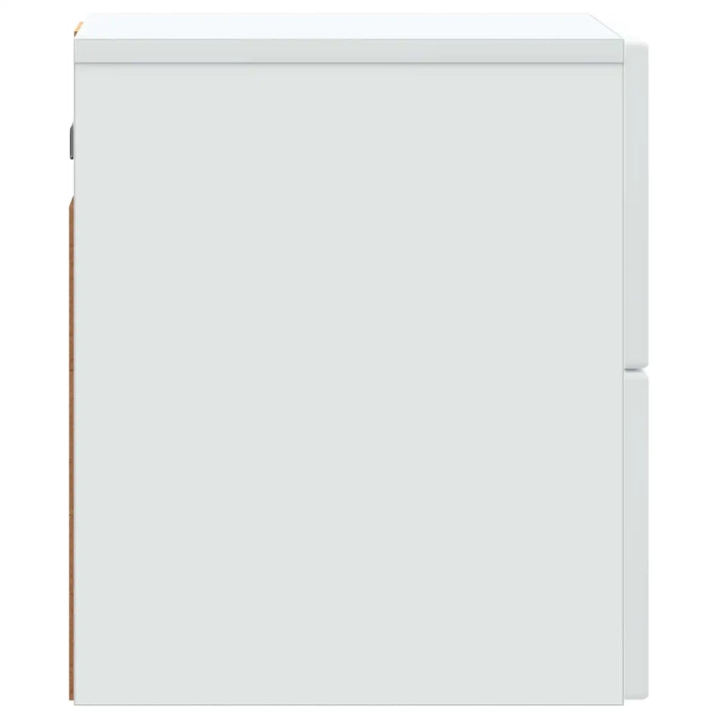Set di 2 Comodini | Armadio da Notte | Mobiletto da notte a muro Bianco 33 x 34,5 x 40 cm