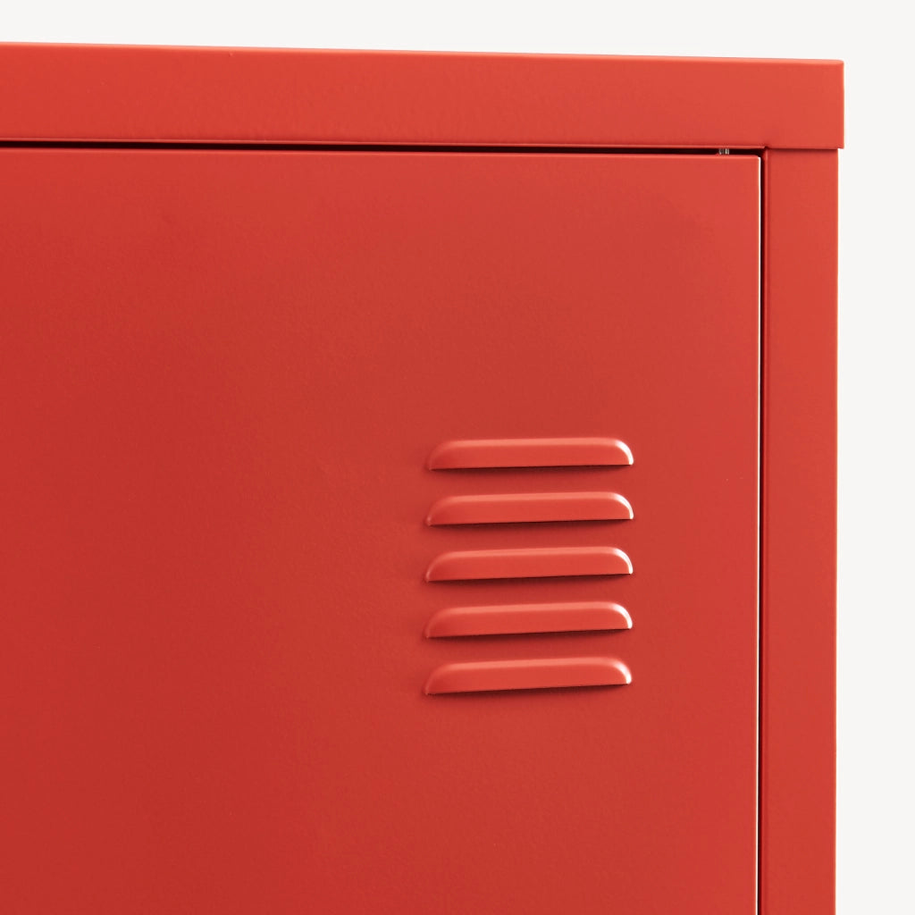 Armadio da Ufficio Kurikka Acciaio Rosso [en.casa]