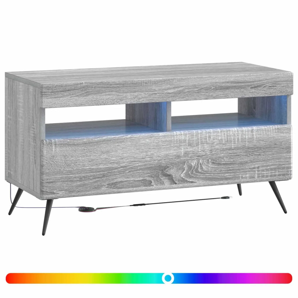 Mobile TV LED Sonoma grigio Legno ingegnerizzato 897661