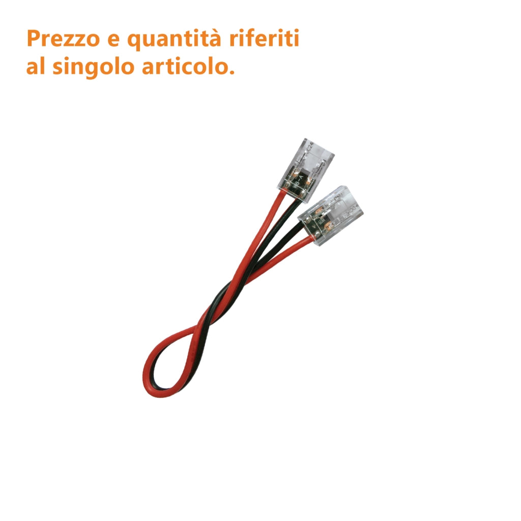 Alcapower Cavo di prolunga con connettori di giunzione per strisce LED COB 12-24V, larghezza PCB 10mm, lunghezza 100mm, set di collegamento rapido