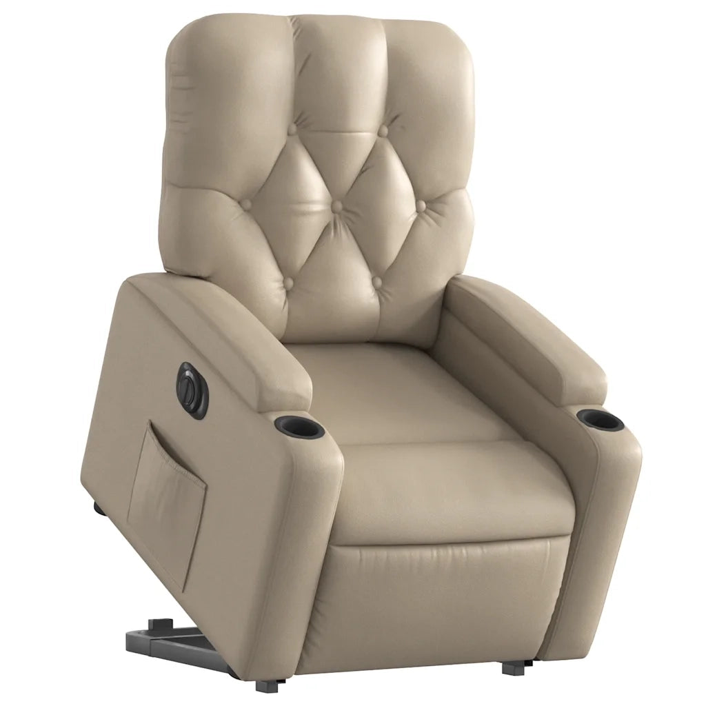 Poltrona Alzapersona Reclinante Elettrica Cappuccino Similpelle 3204792