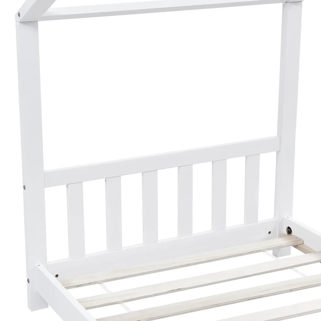 Giroletto per Bambini-Struttura Letto Bambini Bianco in Massello di Pino 90x200 cm 852064