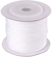 Nastro in Nylon - 0,6mm - Ideale scelta per Macramé e creazioni di gioielli - Bianco - Lunga lunghezza - Perfetto per progetti creativi - Adatto per..