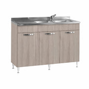 MOBILE SOTTOLAVELLO PER CUCINE COMPONIBILI L.120 x P.50 x H.85. - 3 ante - col. olmo  - LINEA AZZURRA