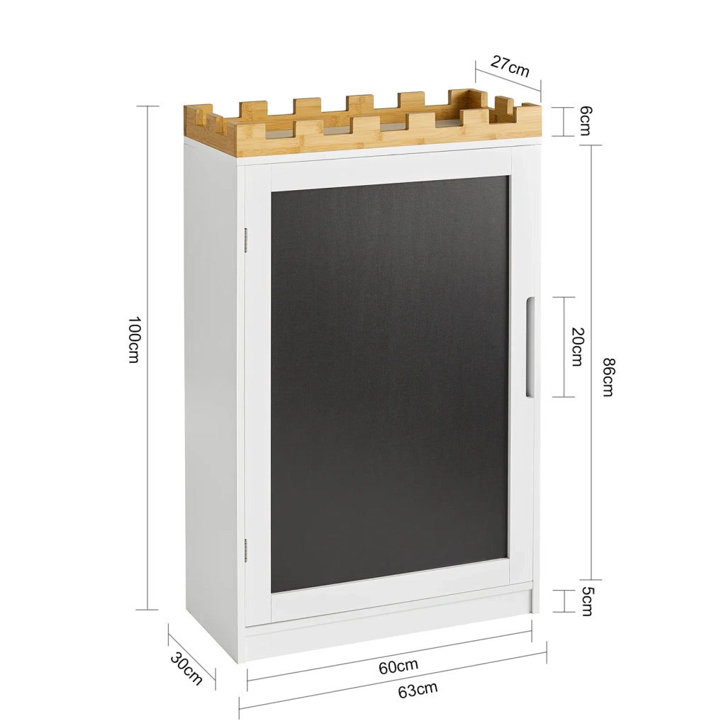 Cassettiera per bambini Scaffale per libri Armadietto portaoggetti Scaffale per cameretta L63xP30xA100cm, KMB43-W