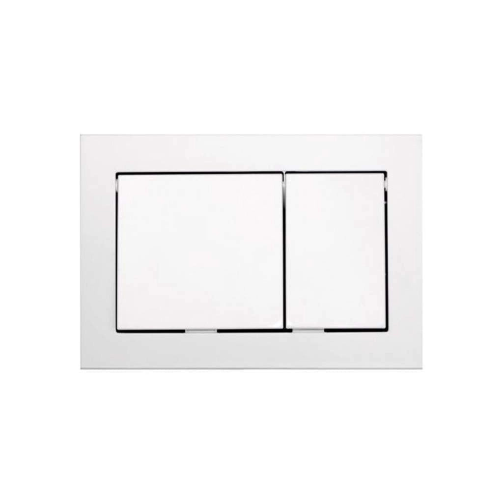 Placca bianca sottile doppio scarico cassetta 9240700 tece