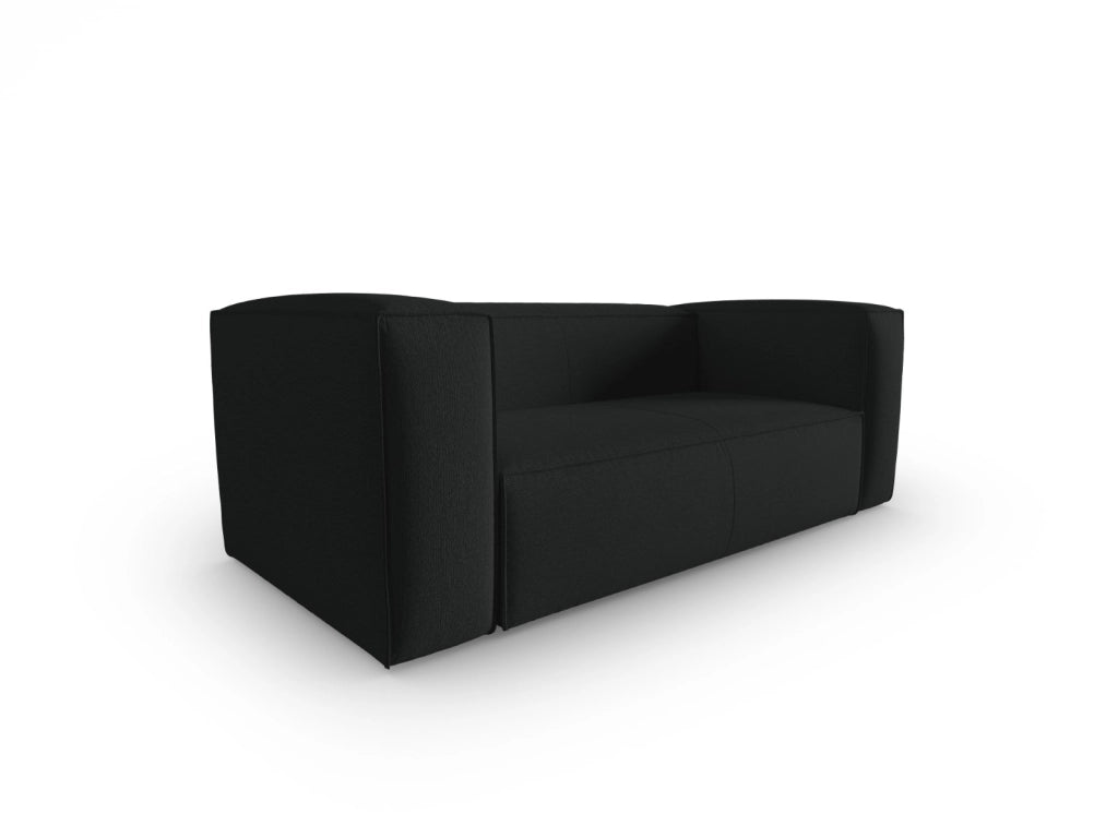 Cosmopolitan Design - Divano "Mackay" 2 posti in velluto strutturato antracite 