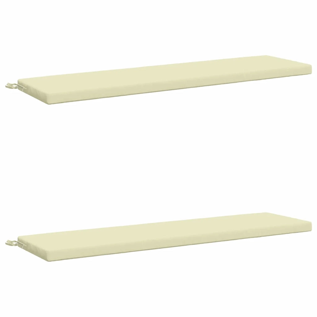 Cuscini per Panchina a 2 Pezzi SOEST 2 pz 100% Poliestere Crema 948999