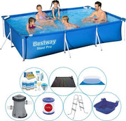 Piscina in Acciaio Reclinabile 300x201x66 cm - 8 sezioni - Offerta per Piscine