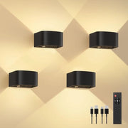 Lampada da Parete Ricaricabile - Lampada da Parete per Interni - Ricarica USB - Lampada da Parete per Soggiorno - Camera da Letto - Senza Filo - Lampada da Parete a Batterie - Illuminazione Scale - Lampada da Parete Ricaricabile - Comando a Distanza -
